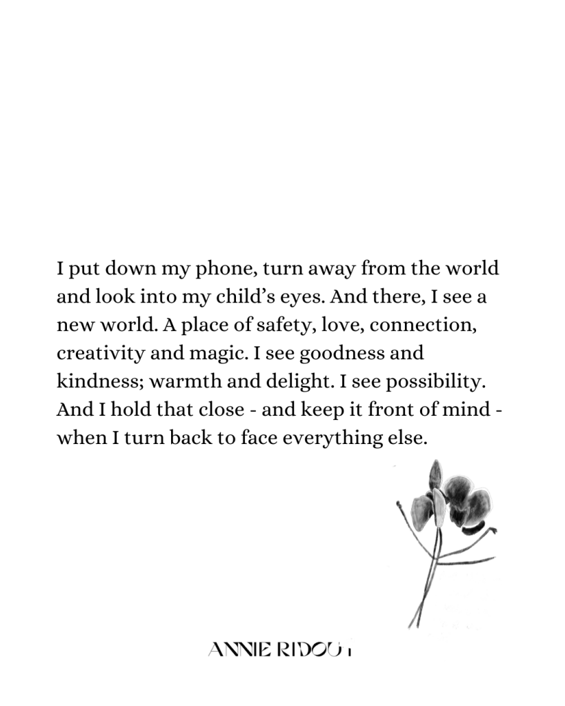 I put down my phone