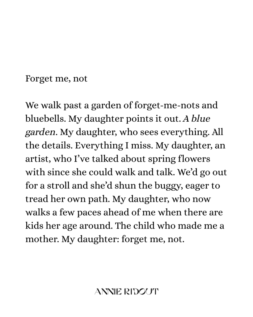 forget me, not